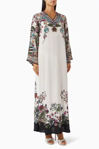 Viola Printed Kaftan in Bemberg Crepe