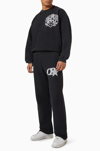 CB Star Distressed Lounge Pants in Fleece