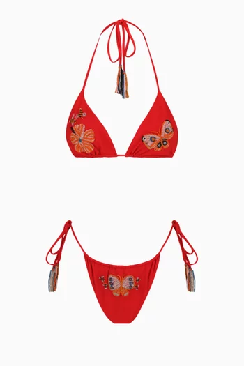 Butterfly Beaded Kini Bikini Set