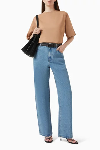 تي شيرت بقصة فضفاضة قطن عضوي