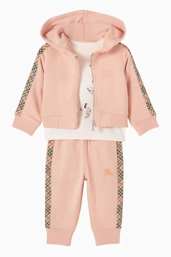 Check-tape Sweatpants in Cotton