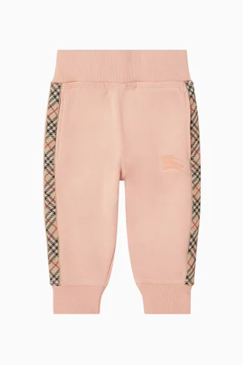 Check-tape Sweatpants in Cotton