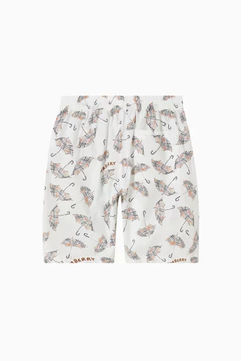 Check Umbrella Shorts in Cotton