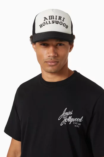 Holywood Trucker Cap in Canvas & Mesh