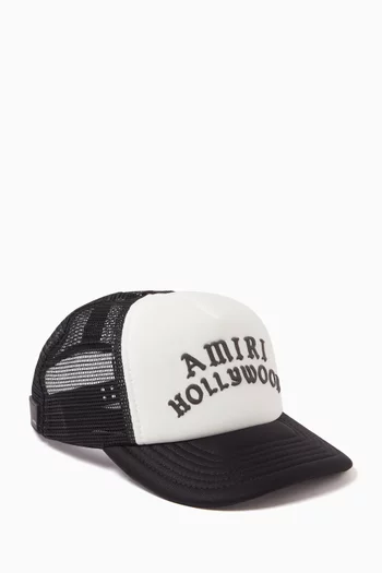 Holywood Trucker Cap in Canvas & Mesh
