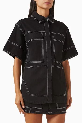 Mercer Oversized Shirt in Denim