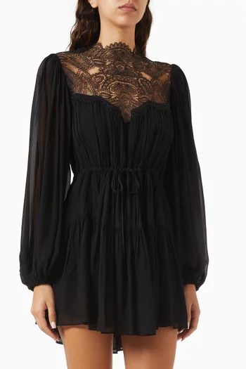 Emory Mini Dress in Viscose Georgette