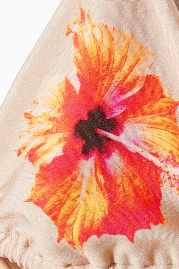 Floral Tiny Ties Bikini Top