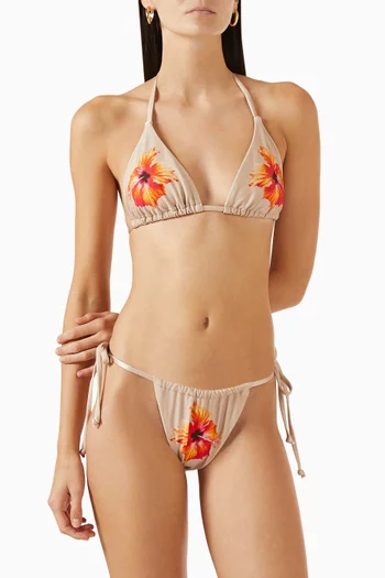 Floral Tiny Ties Bikini Briefs