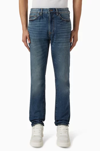 بنطال جينز بقصة ضيقة دينم قطني