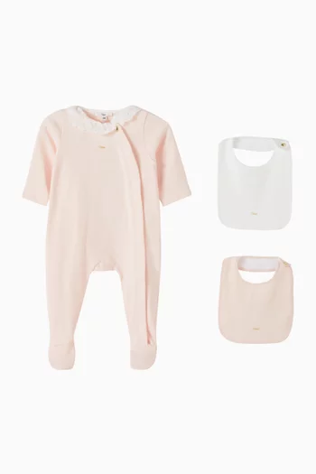 طقم هدايا قطن عضوي، 3 قطع