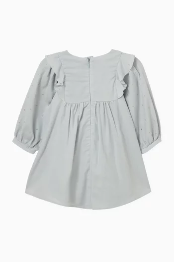 فستان بحلى قطن تويل