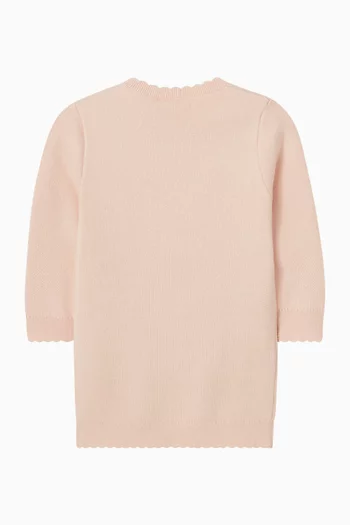 فستان بشعار الماركة بخط يدوي نسيج