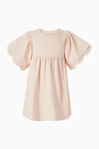 Embroidered Dress in French Terry