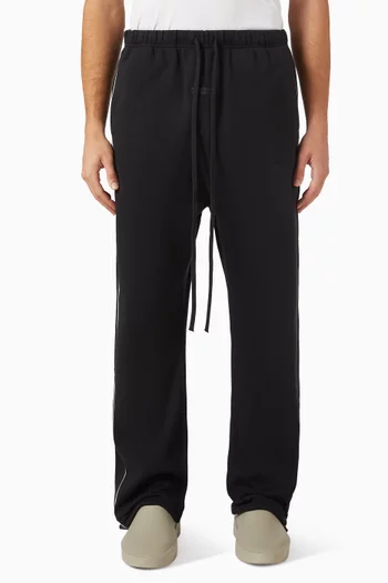 Relaxed Piped Sweatpants in Fleece