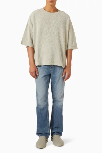 Oversized Waffle T-shirt in Cotton