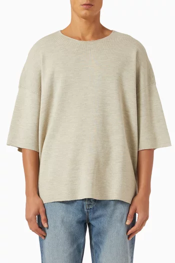 Oversized T-shirt in Merino Wool