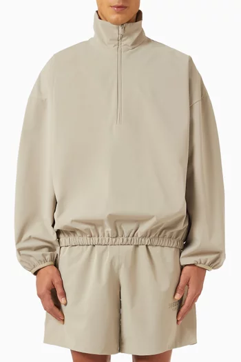 Sporty Half-Zip Pullover in Nylon