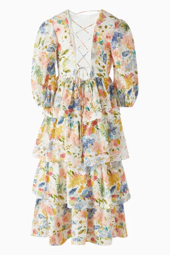 Embroidered Floral Maxi Dress