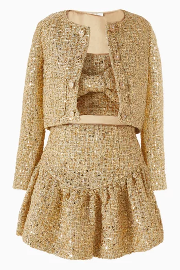 Celina Mini Skirt in Tweed