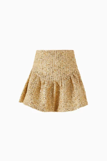 Celina Mini Skirt in Tweed