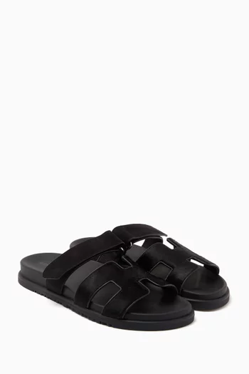 Unused Chypre Sandals in Moire Calfskin Leather, EU 39