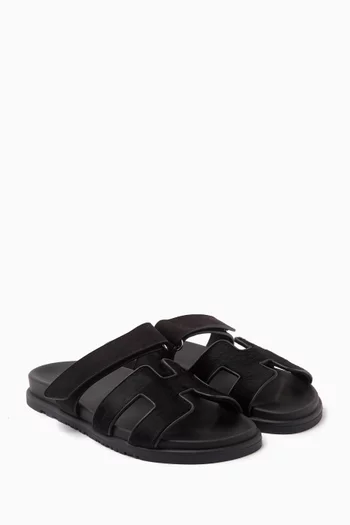 Unused Chypre Sandals in Moire Calfskin Leather, EU 38