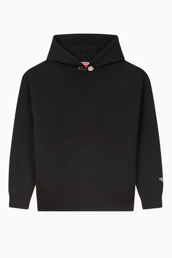 Unisex Boke Flower Pin Oversized Hoodie in Cotton