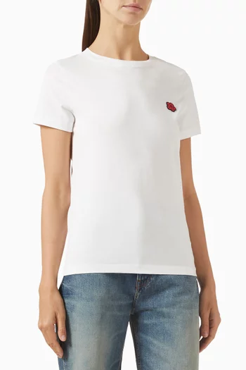 Boke Flower Embroidered T-shirt in Cotton