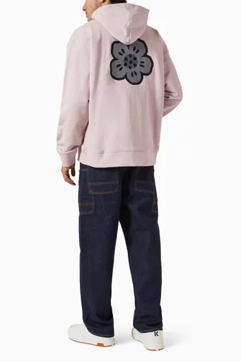 Boke Flower Embroidered Oversized Hoodie in Cotton