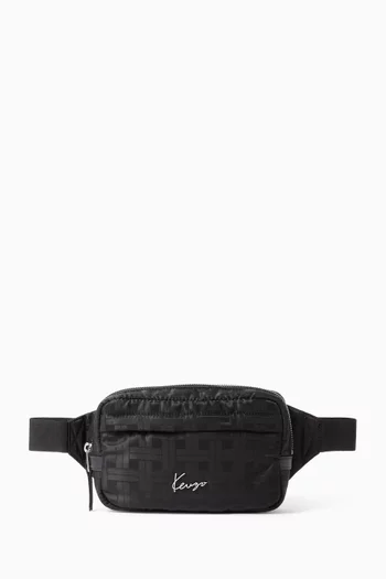 Mura Weave Belt Bag in Canvas