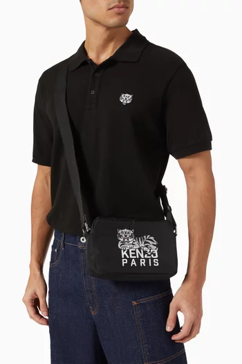 Happy Tiger Crossbody Bag in Canvas