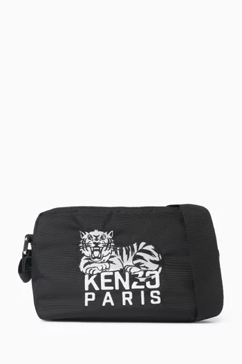 Happy Tiger Crossbody Bag in Canvas