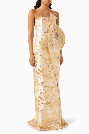 Crystal-embellished Dress in Jacquard
