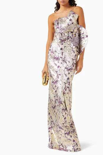 Crystal-embellished Dress in Jacquard