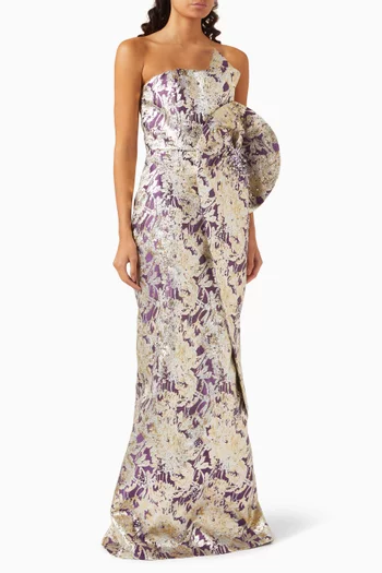 Crystal-embellished Dress in Jacquard