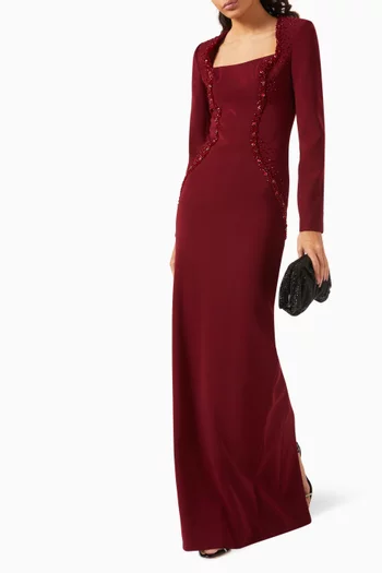 Embellished Column Gown