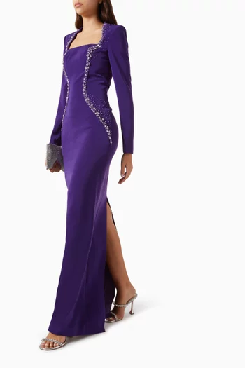 Embellished Column Gown