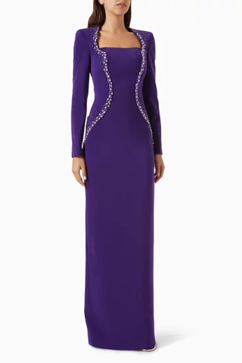 Embellished Column Gown