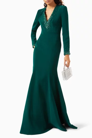 Embellished Mermaid Gown