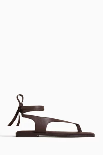 Millar Lace-up Sandals in Leather