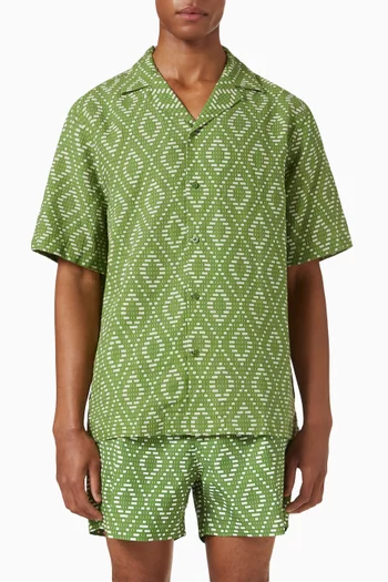 Roberto Raffia Angra Shirt in Linen
