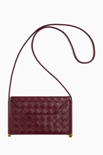 Solstice Phone Pouch in Intrecciato Leather