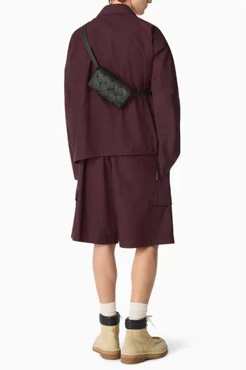 Diago Belt Bag in Intrecciato Leather