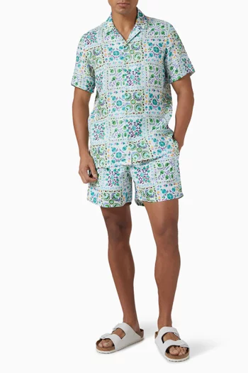 Suzani Short-sleeve Shirt in Linen