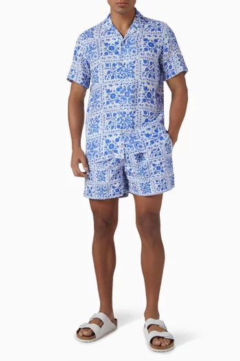 Suzani Short-sleeve Shirt in Linen