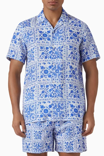 Suzani Short-sleeve Shirt in Linen