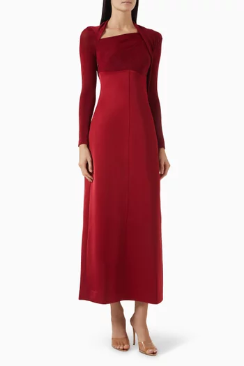 فستان طويل بدرابيه