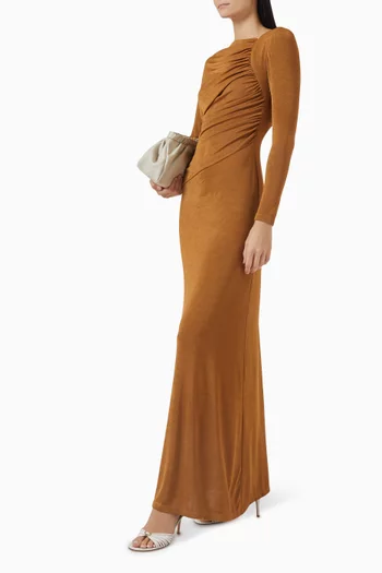 فستان دافن طويل