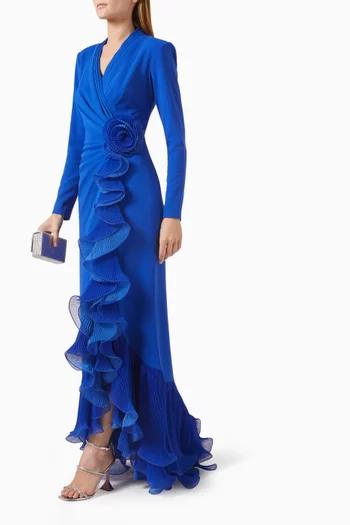 Malone Cascading Ruffle Gown